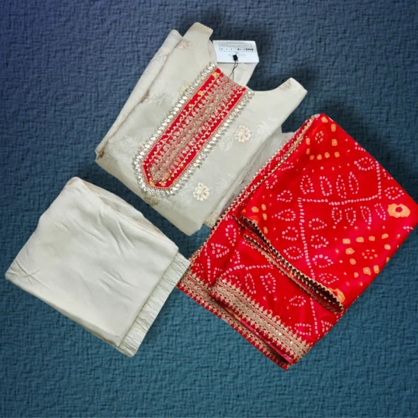 Designer party wear Banarasi suit set for women