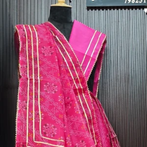 Lightweight festive pink lehenga with gota work