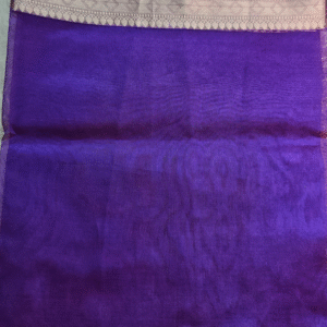 Royal Purple Organza Tissue Saree with Zari Lace Border