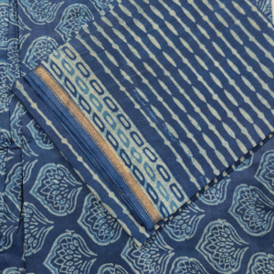 Pure Maheshwari Silk Suit Set – Handblock Printed 3 Piece