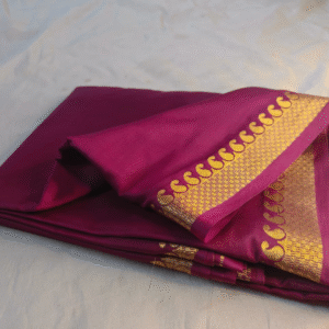 Mysore Crepe Silk Saree Small Zari Border Elegant