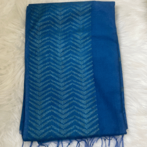 Assam Pure Cotton Saree – Royal Blue Handwoven Design
