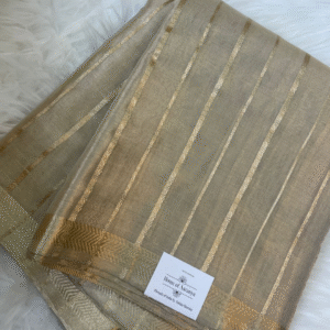 Pure Tissue Organza Saree with Zari Stripes Elegant