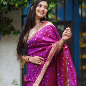 Magenta Paithani Silk Saree with Zari Rich Pallu