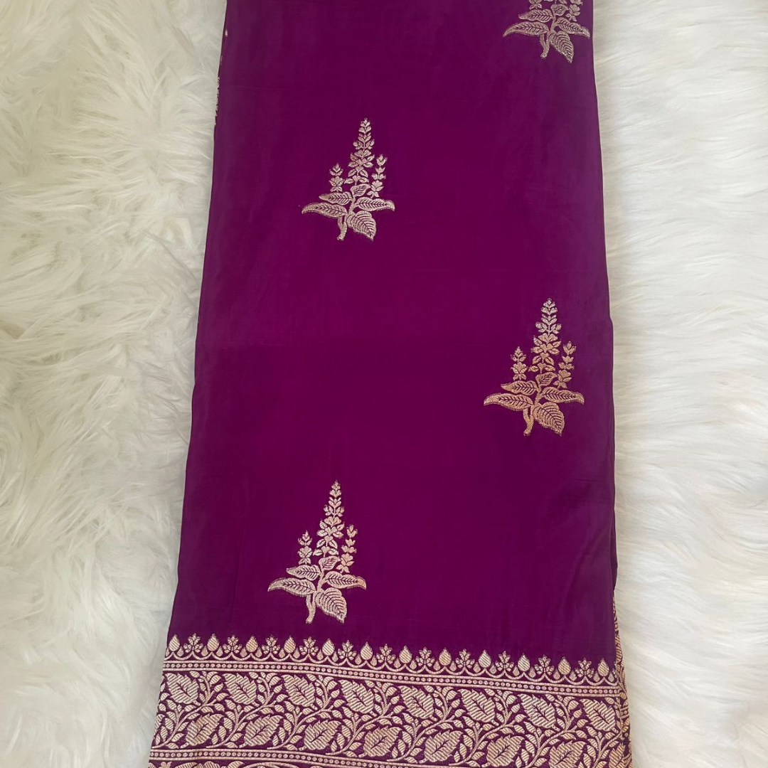 pure crepe banarasi silk saree - Image 3