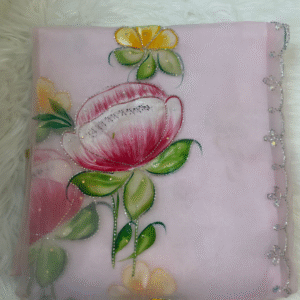 Pure Tissue Saree Hand Painted Floral Embroidery Work