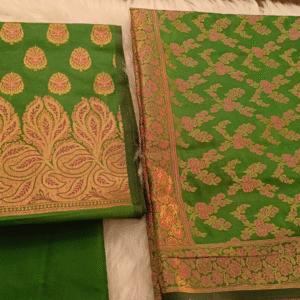 Emerald Bloom Chinia Silk Banarasi Suit Set
