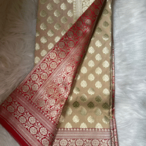 Banarasi Silk Saree with Zari Buta and Rich Border