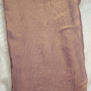 Blush Pink Pure Chiffon Saree with Gold Embroidery