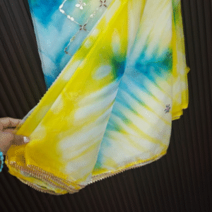 Soft Ombre Organza Silk Saree with Gota Patti Work